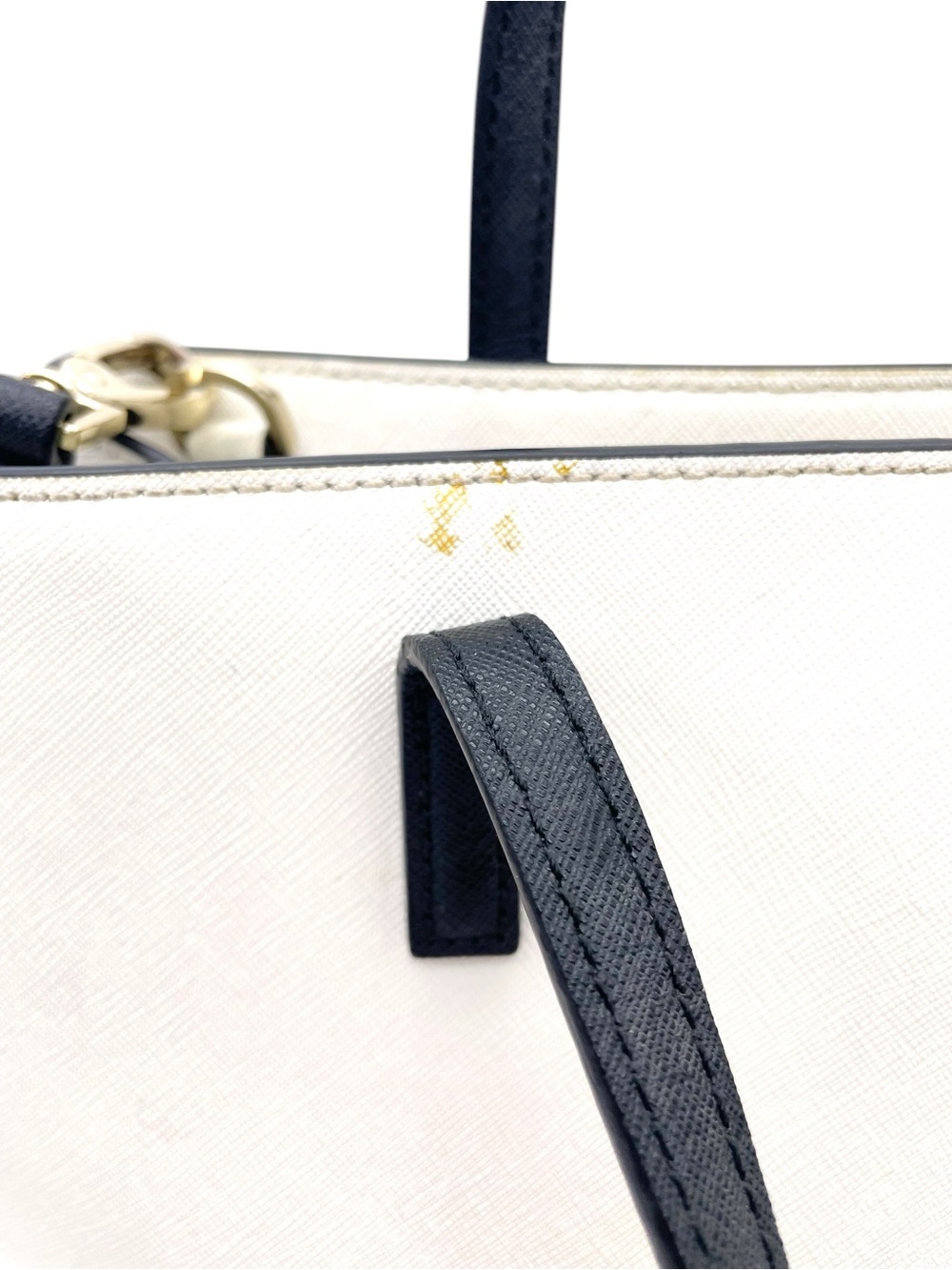 Kate Spade Maiden Way Clarke Satchel Crossbody Black White Saffiano Leather Bag - Picture 14 of 16